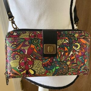 SAKROOTS ~Smartphone Crossbody Wallet Pallet ~Rainbow Spirit Desert Gold~